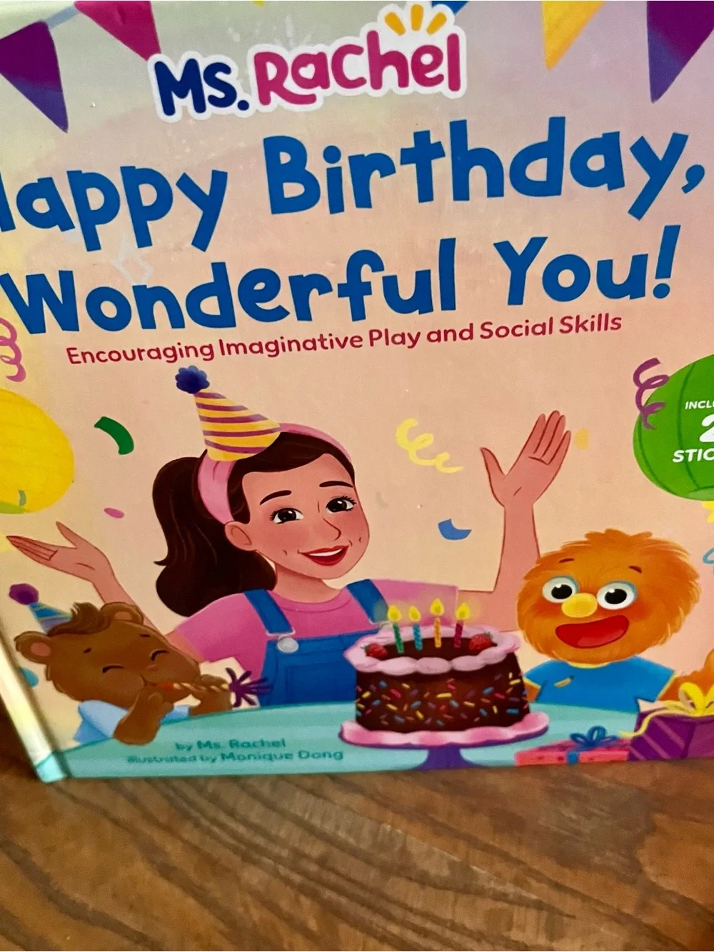 Ms. Rachel Plush Doll + Melissa & Doug Sound Puzzle + Happy Birthday Book Bundle